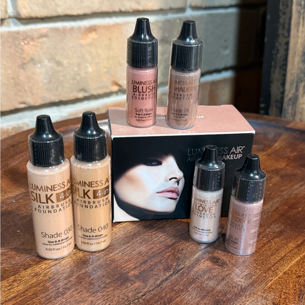 Luminess Airbrush Foundation Medium Shade Set - Soft Rose, Beige, and Tan Shades